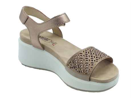 ENVAL Soft ENVAL Soft Sandali zeppa alta Donna 1292811 Fio Bot Champagne pelle oro Champagne