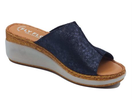 Fly Flot Fly Flot Ciabatte Donna 36 H68 5G Blu pelle blu Blu
