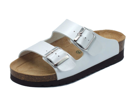 Grunland Grunland Sandali zeppa bassa Donna HOLA CB0972 Perla pelle bianco Perla