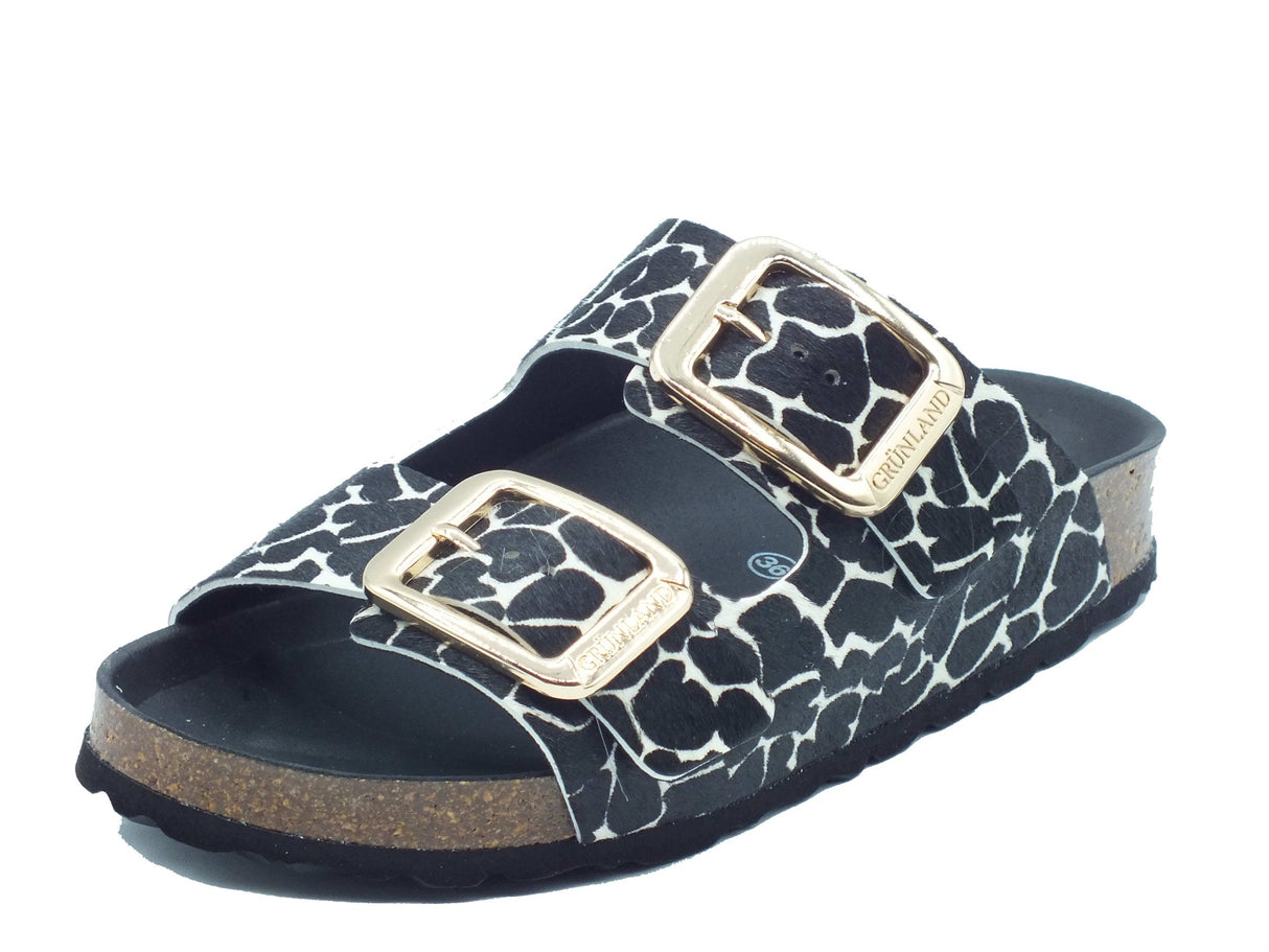 Grunland Grunland Sandali zeppa bassa Donna ENNY CB1796 Nero Multi pelle nero Nero Multi