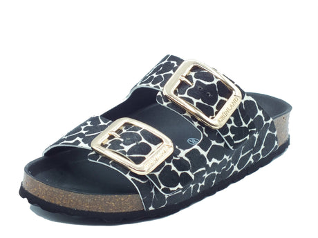 Grunland Grunland Sandali zeppa bassa Donna ENNY CB1796 Nero Multi pelle nero Nero Multi
