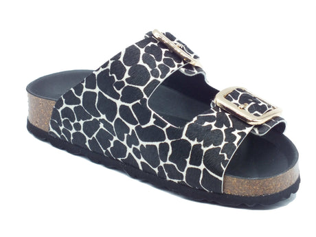 Grunland Grunland Sandali zeppa bassa Donna ENNY CB1796 Nero Multi pelle nero Nero Multi