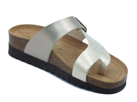Grunland Grunland Infradito zeppa bassa Donna HOLA CB1811 Sabbia pelle beige Sabbia