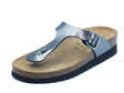 Grunland Grunland Infradito zeppa bassa Donna Hola CB2430 Antracite pelle grigio Antracite