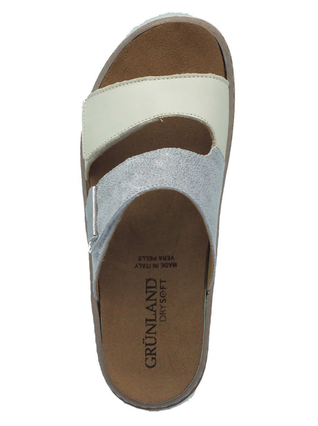 Grunland Grunland Sandali zeppa bassa Donna MOLL CE0485 Latte pelle bianco Latte