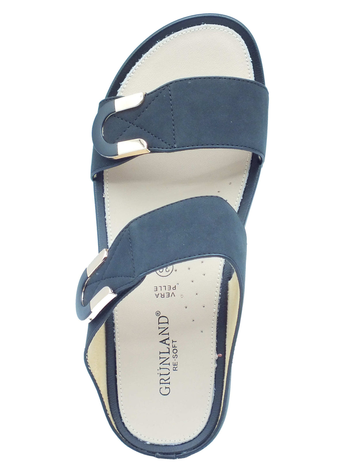 Grunland Grunland Sandali zeppa bassa Donna DIRA CI3114 Nero pelle nero Nero