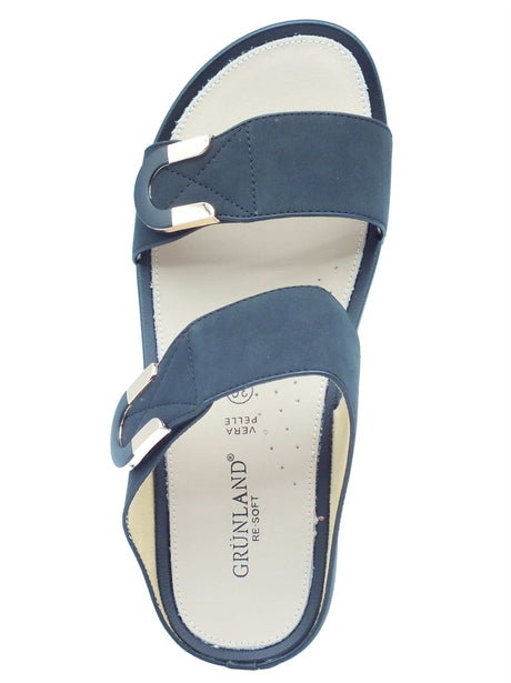 Grunland Grunland Sandali zeppa bassa Donna DIRA CI3114 Nero pelle nero Nero