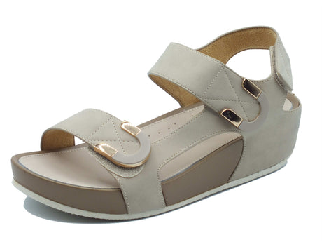 Grunland Grunland Sandali zeppa bassa Donna DIRA SA1996 Beige pelle beige Beige