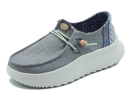 Hey Dude Hey Dude Scarpe Donna 41946 Wendy Peak Chambray Woven Gray sintetico grigio Grey