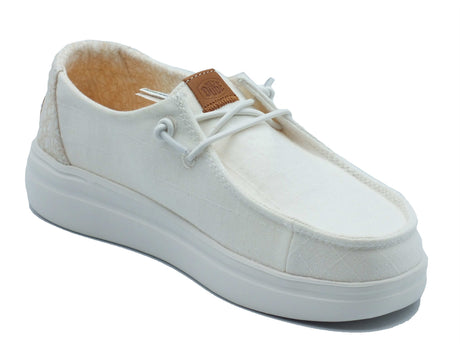 Hey Dude Hey Dude Scarpe Donna HeyDude Wendy Rise Chambray Grid White sintetico bianco White