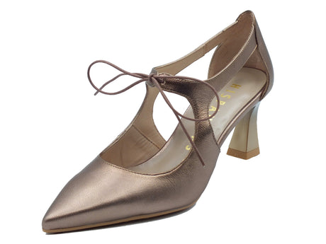 Hispanitas Hispanitas Decoltè con tacco Donna HV264802 Starmet Taupe pelle oro Taupe