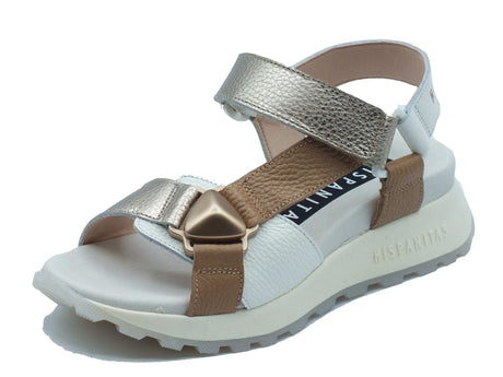 Hispanitas Hispanitas Sandali zeppa bassa Donna CHV264807 Bolero Almond pelle bianco Almond