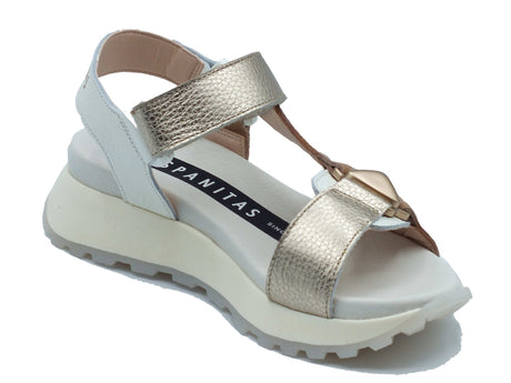 Hispanitas Hispanitas Sandali zeppa bassa Donna CHV264807 Bolero Almond pelle bianco Almond