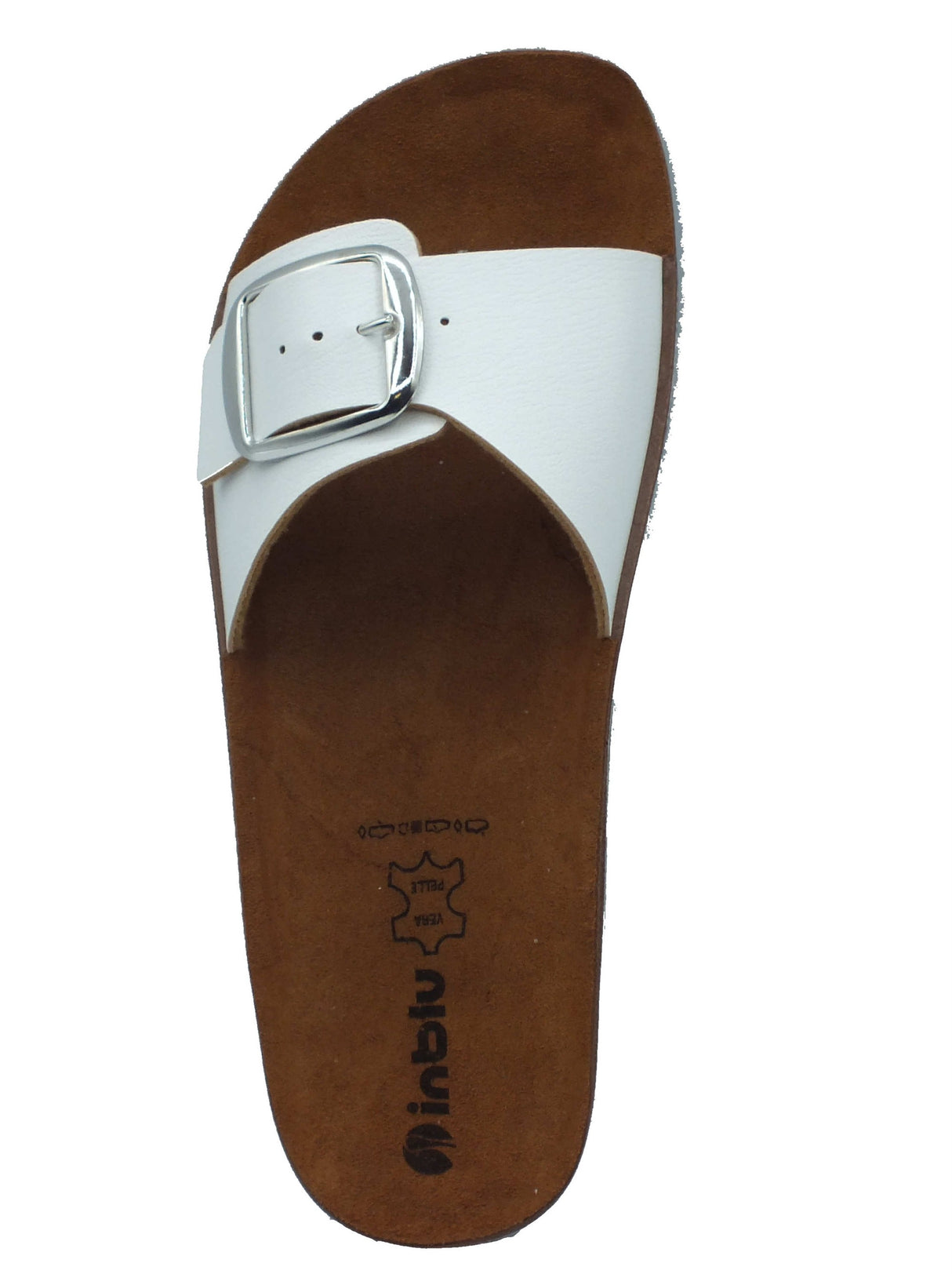 InBlu InBlu Ciabatte Donna CP000055 Bianco pelle bianco Bianco