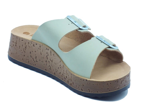 InBlu InBlu Ciabatte Donna PK000044 Verdino pelle verde Verdino