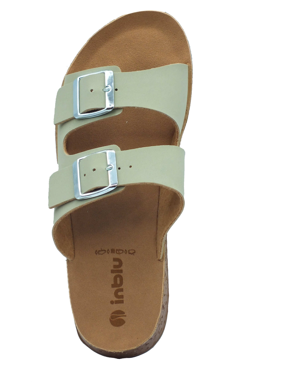 InBlu InBlu Ciabatte Donna PK000044 Verdino pelle verde Verdino