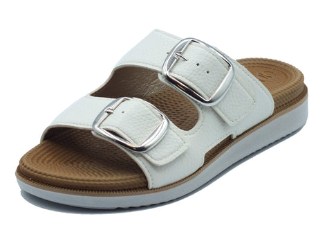 InBlu InBlu Ciabatte Donna PR00003 Bianco pelle bianco Bianco