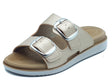 InBlu InBlu Ciabatte Donna PR00003 Platino pelle oro Platino