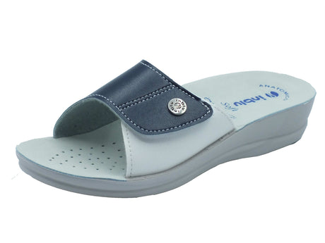 InBlu InBlu Ciabatte Donna VR000061 Blu pelle blu Blu