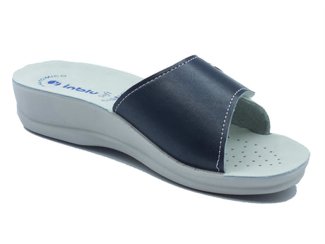 InBlu InBlu Ciabatte Donna VR000061 Blu pelle blu Blu