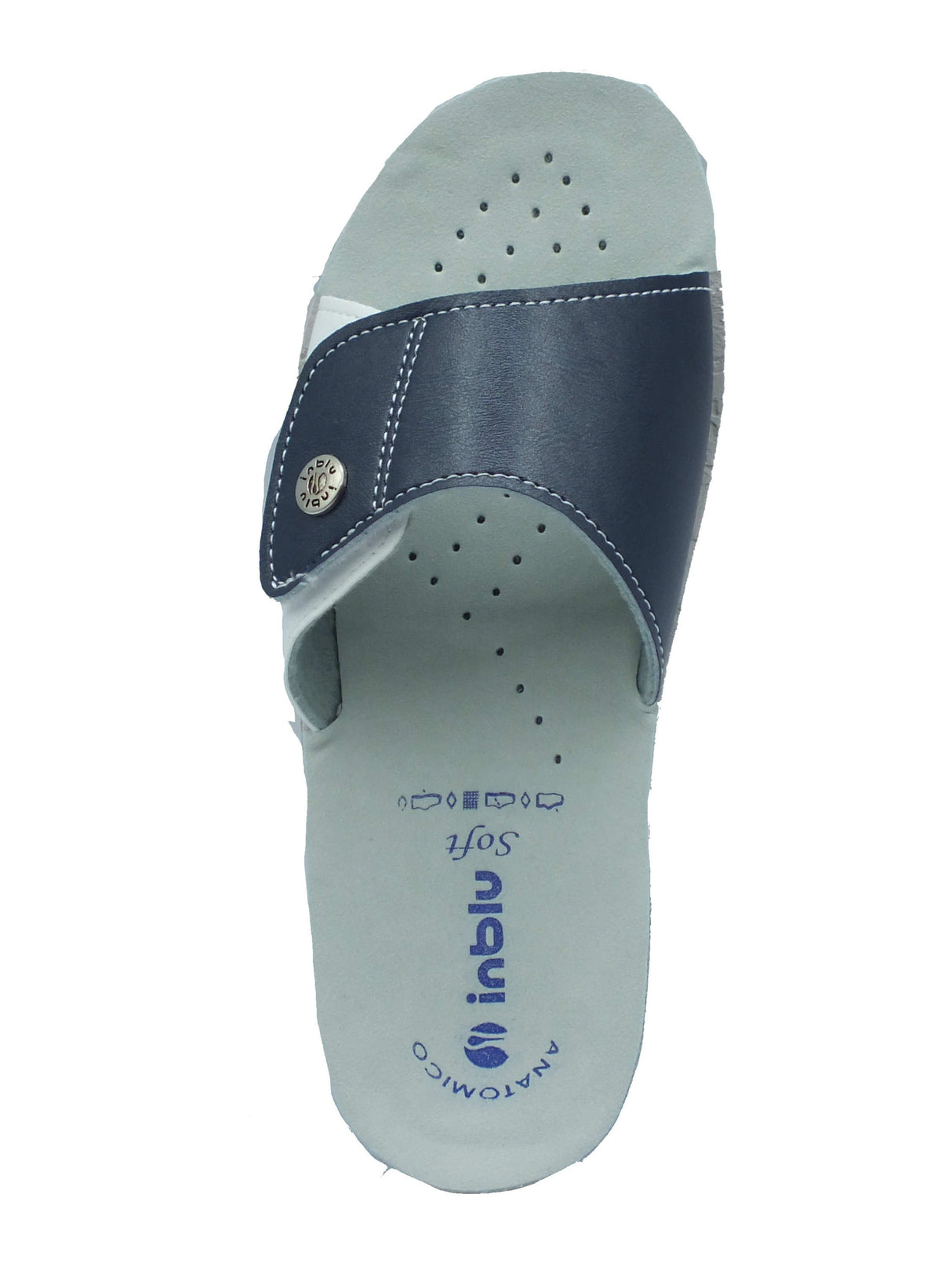 InBlu InBlu Ciabatte Donna VR000061 Blu pelle blu Blu