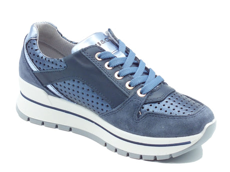 Igi&Co Igi&Co Sneakers Donna 1156000 Scam. Jeans pelle blu Jeans