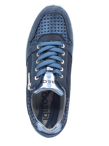 Igi&Co Igi&Co Sneakers Donna 1156000 Scam. Jeans pelle blu Jeans