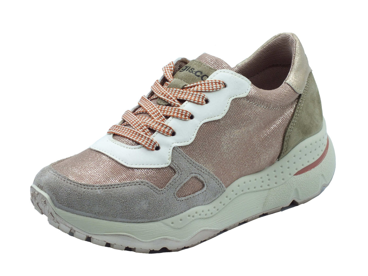 Igi&Co Igi&Co Sneakers Donna 1158100 Scam. Visone Cipria sintetico rosa Cipria