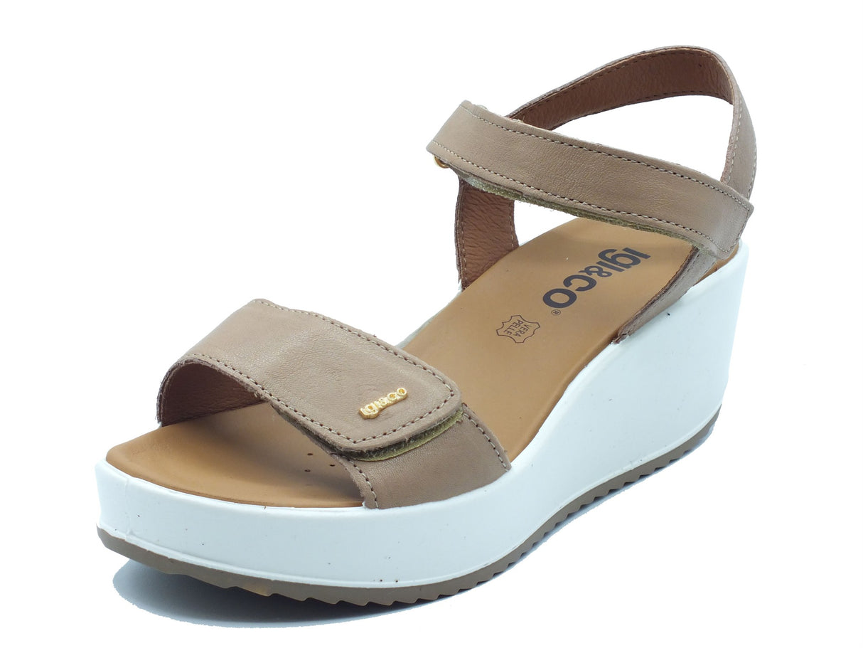 Igi&Co Igi&Co Sandali zeppa alta Donna 1161611 Capra Tamp. Corda pelle marrone Corda