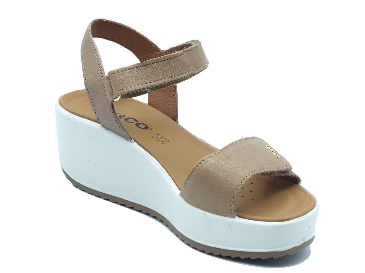Igi&Co Igi&Co Sandali zeppa alta Donna 1161611 Capra Tamp. Corda pelle marrone Corda