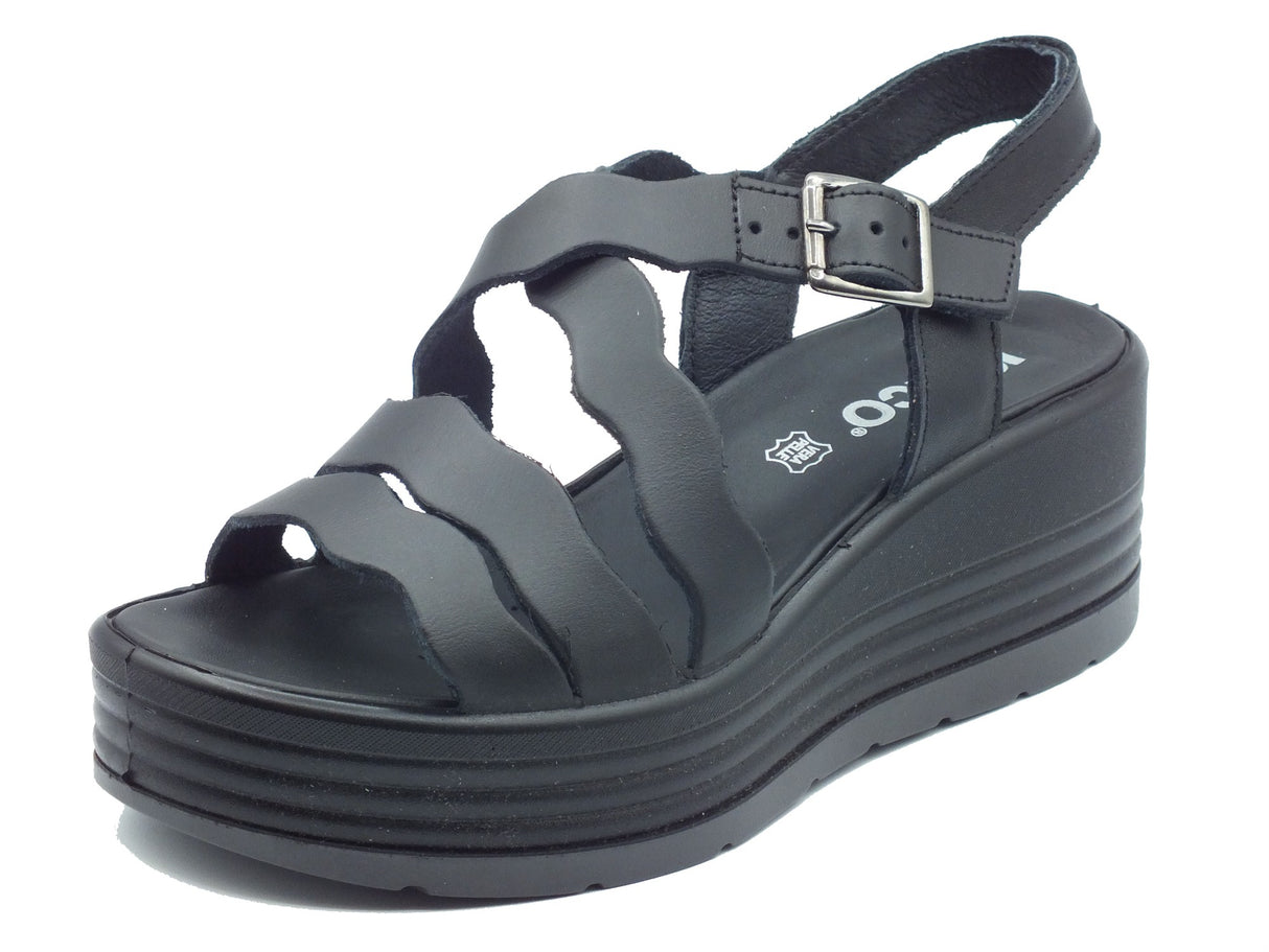 Igi&Co Igi&Co Sandali zeppa alta Donna 1164600 Scirocco Nero pelle nero Nero