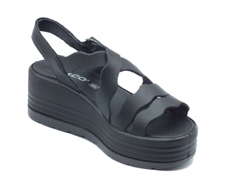 Igi&Co Igi&Co Sandali zeppa alta Donna 1164600 Scirocco Nero pelle nero Nero