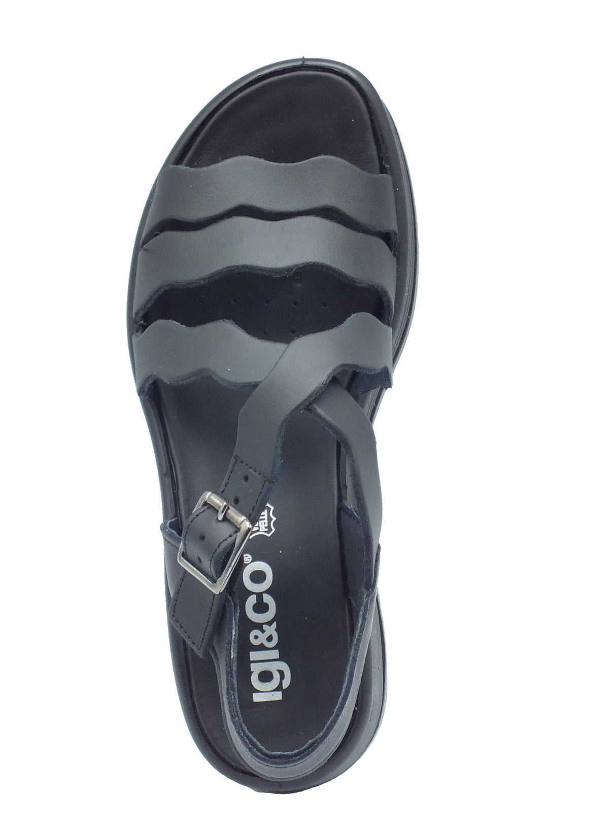 Igi&Co Igi&Co Sandali zeppa alta Donna 1164600 Scirocco Nero pelle nero Nero