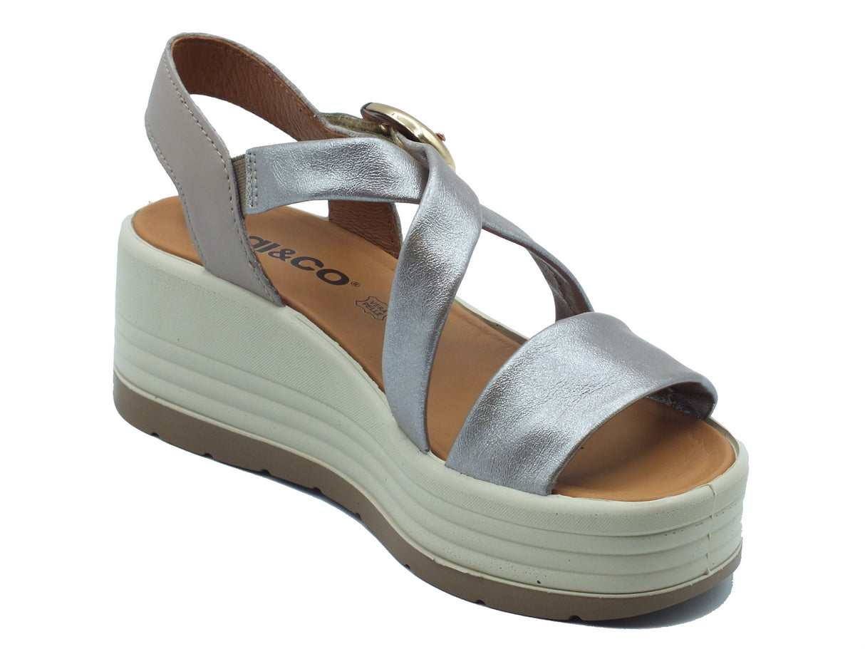 Igi&Co Igi&Co Sandali zeppa alta Donna 1164711 Nappa Taupe pelle beige Taupe