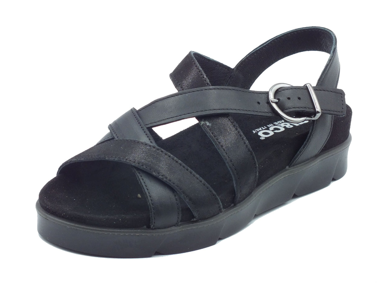 Igi&Co Igi&Co Sandali zeppa bassa Donna 1167400 Nappa Capra Nero pelle nero Nero