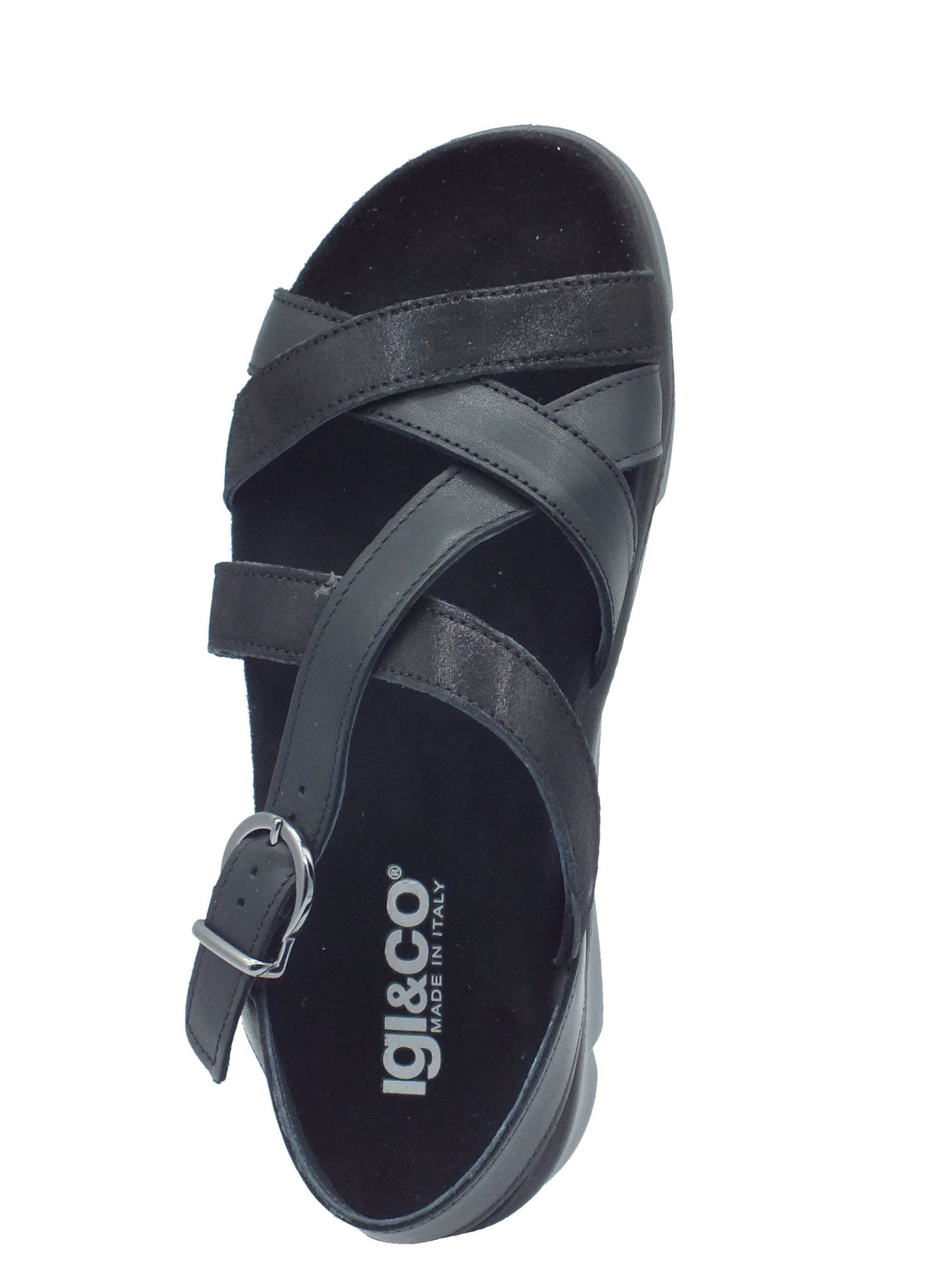 Igi&Co Igi&Co Sandali zeppa bassa Donna 1167400 Nappa Capra Nero pelle nero Nero
