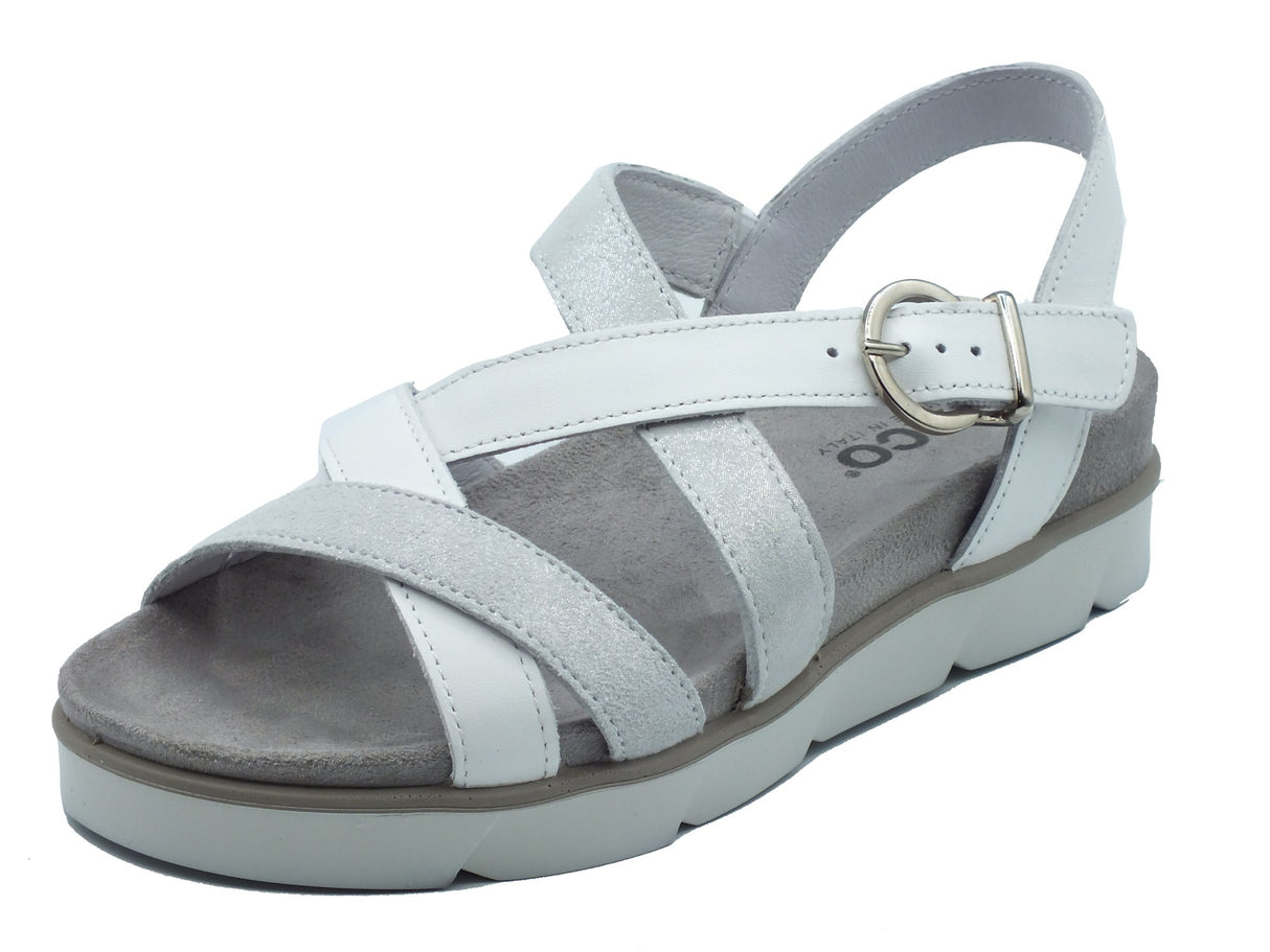 Igi&Co Igi&Co Sandali zeppa bassa Donna 1167433 Nappa Bianco Argento pelle bianco Bianco Argento