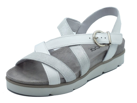 Igi&Co Igi&Co Sandali zeppa bassa Donna 1167433 Nappa Bianco Argento pelle bianco Bianco Argento