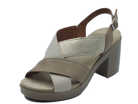 Igi&Co Igi&Co Sandali tacco alto Donna 1171211 Capra Corda Panna pelle marrone Capra Corda Panna