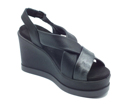 Igi&Co Igi&Co Sandali zeppa alta Donna 1173200 Nappa Nero pelle nero Nero