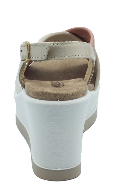 Igi&Co Igi&Co Sandali zeppa alta Donna 1173211 Nappa Sabbia Platino pelle beige Sabbia Platino