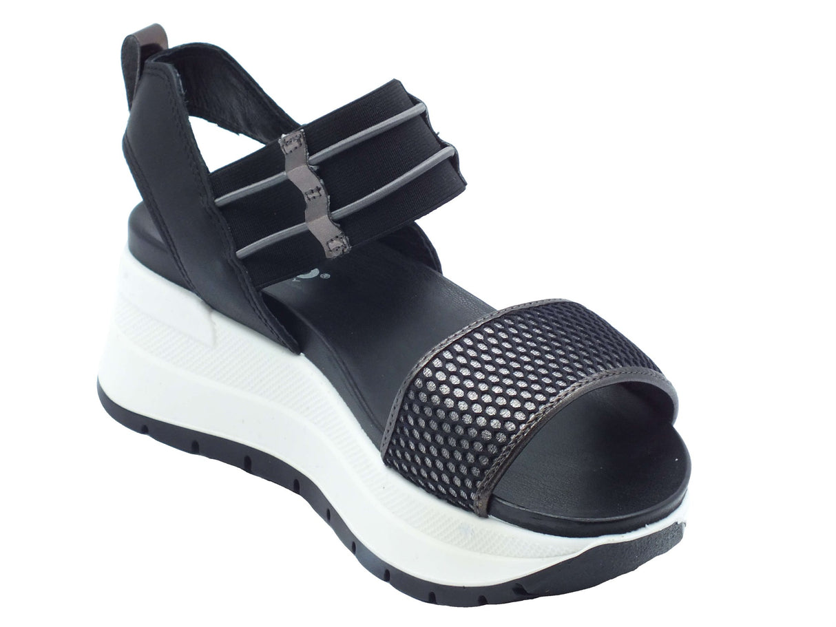Igi&Co Igi&Co Sandali zeppa alta Donna 1178200 Nappa Soft Rete Nero pelle nero Nero