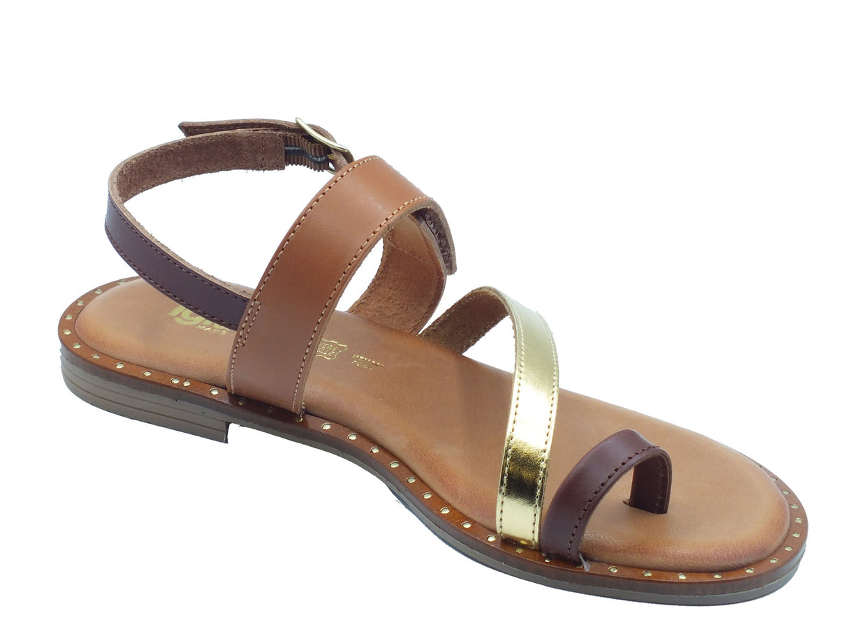 Igi&Co Igi&Co Infradito con tacco Donna 1183811 Vit. Cuoio Oro pelle marrone Cuoio Oro