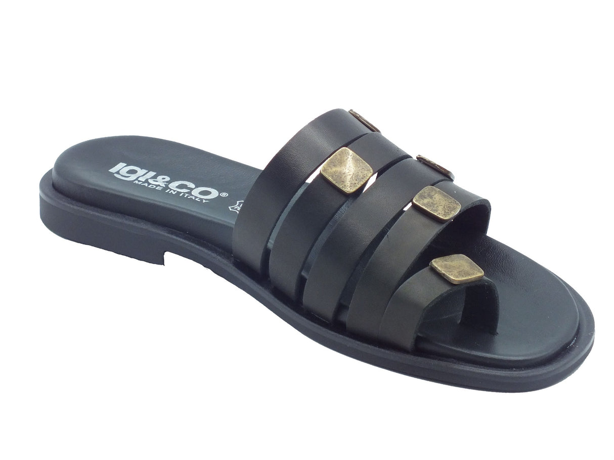 Igi&Co Igi&Co Sandali tacco basso Donna 1184500 Vitello Nero pelle nero Nero