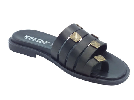 Igi&Co Igi&Co Sandali tacco basso Donna 1184500 Vitello Nero pelle nero Nero