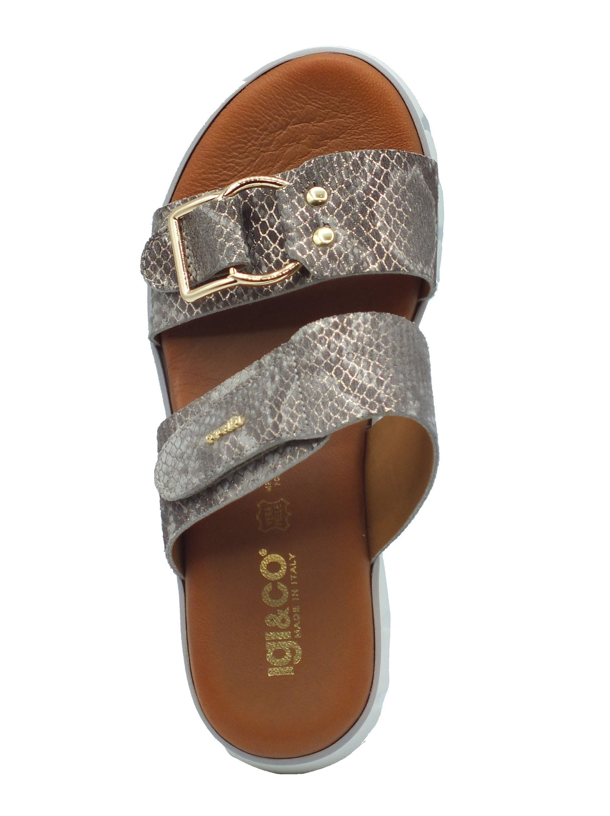 Igi&Co Igi&Co Sandali zeppa alta Donna 1189433 Scam. Tortora pelle grigio Tortora