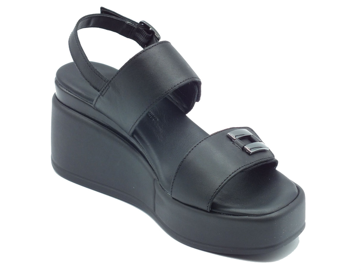 Igi&Co Igi&Co Sandali zeppa alta Donna 1190600 Vitello Nero pelle nero Nero