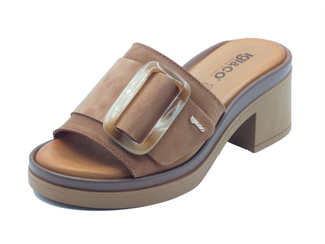 Igi&Co Igi&Co Sandali tacco alto Donna 1193311 Nabuk Cuoio pelle marrone Cuoio