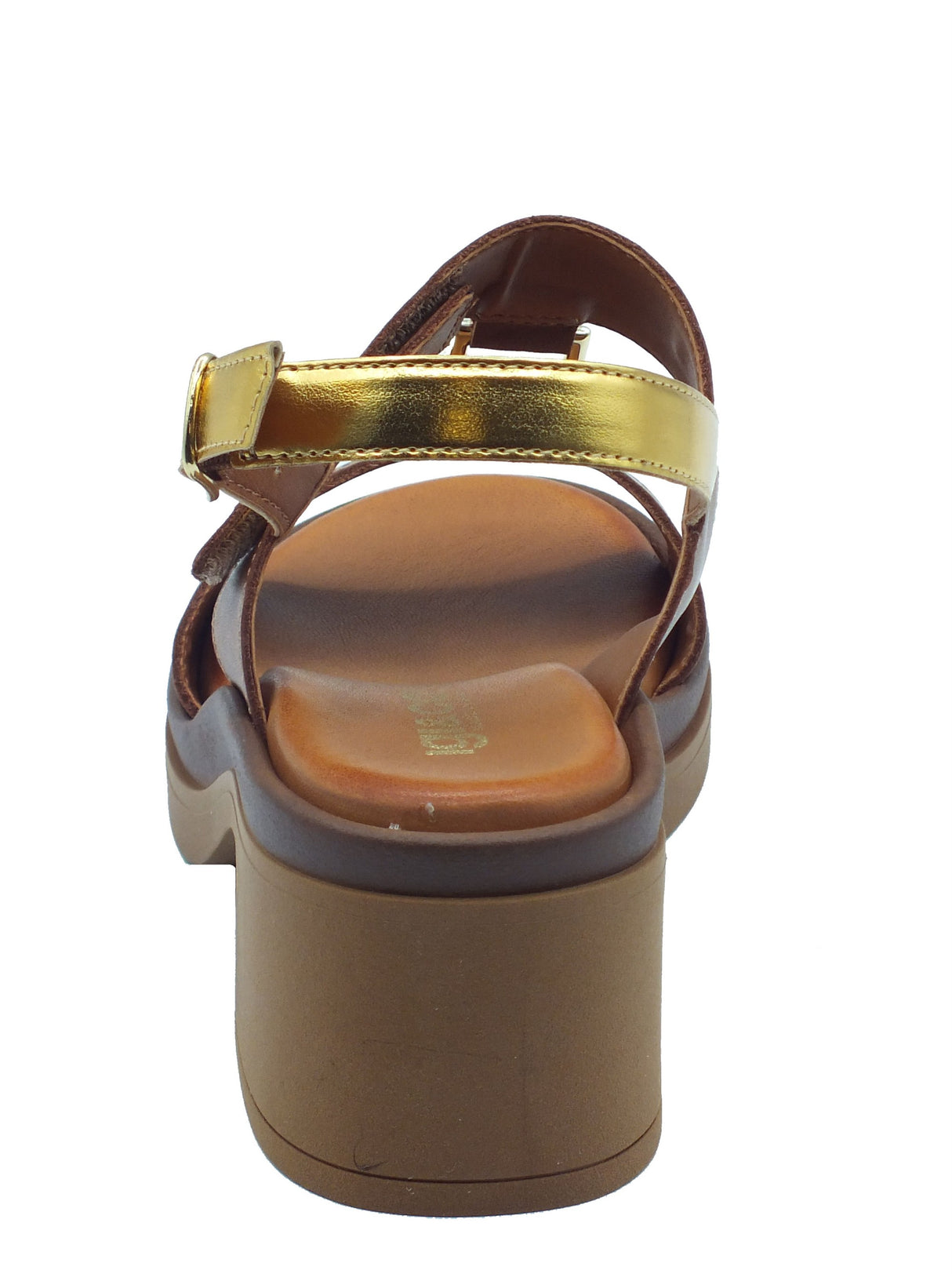 Igi&Co Igi&Co Sandali tacco alto Donna 193411 Vitello Cuoio Oro pelle marrone Cuoio Oro