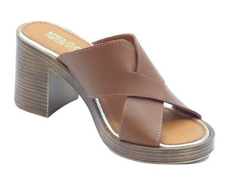 Igi&Co Igi&Co Sandali tacco alto Donna 1194211 Vitello Cuoio pelle marrone Cuoio